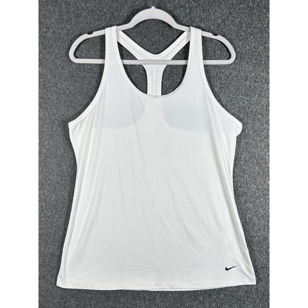 Nike Dri-FIT Women's White Racerback Athletic Tank Top - Size XL